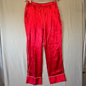 Victoria Secret Womens Lounge Pants Small Red Polka Dots Luxury Pjs Sleepwear